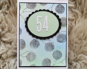 Custom made Birtday card with number