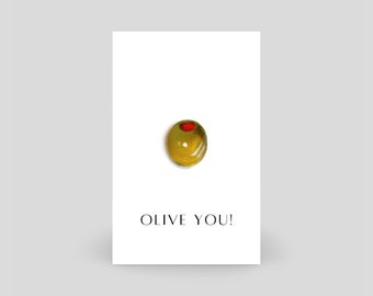 Olive You Brooch Pin