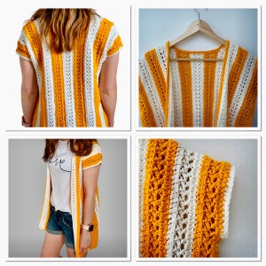 The Solar Flare Summer Crochet Cardigan (Sizes XS - XL +) **Instant PDF Download**