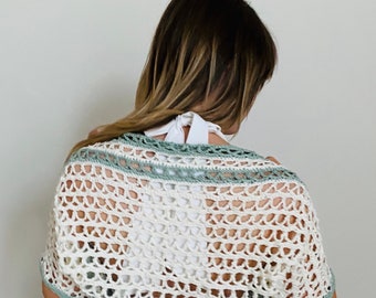 The Sea Spray Shrug / Bolero Crochet Pattern for Beginners (Sizes XS - XL) Instant PDF Download **Pattern Only**