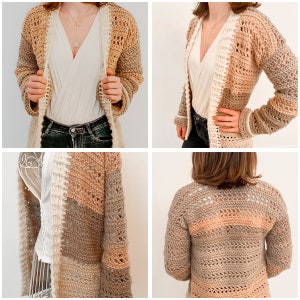 Easy Winter Solstice Crochet Cardigan for Beginners PDF pattern only Sizes XS, S, M, L, XL, 2X image 4