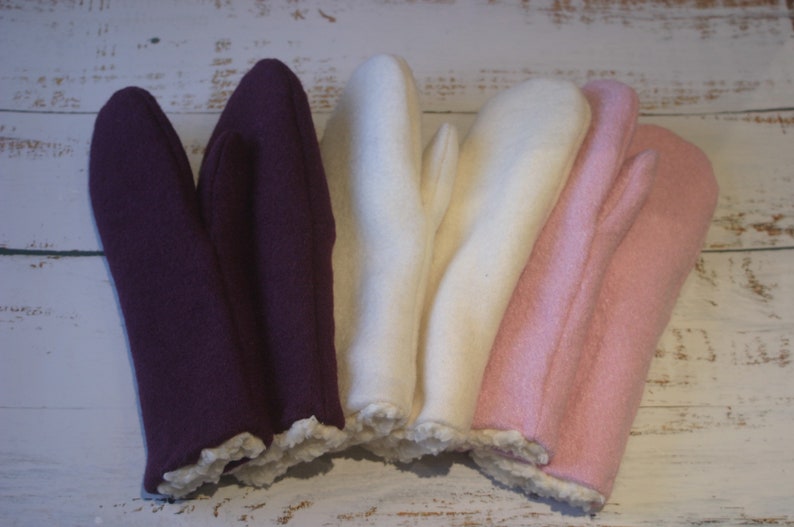 Handschuhe, Fäustlinge, Wollwalker, Plüsch, Winter, warm Bild 1