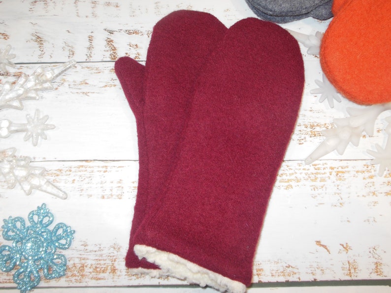 Handschuhe, Fäustlinge, Wollwalker, Plüsch, Winter, warm Bild 6