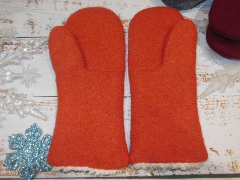 Handschuhe, Fäustlinge, Wollwalker, Plüsch, Winter, warm Bild 3