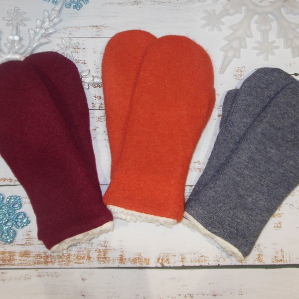 Handschuhe, Fäustlinge, Wollwalker, Plüsch, Winter, warm