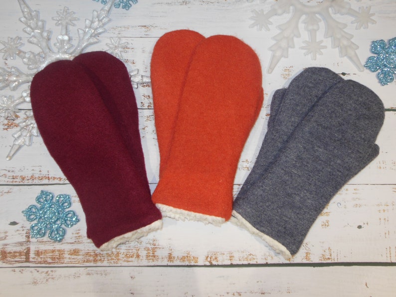 Handschuhe, Fäustlinge, Wollwalker, Plüsch, Winter, warm Bild 1