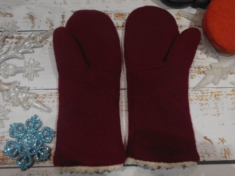 Handschuhe, Fäustlinge, Wollwalker, Plüsch, Winter, warm Bild 5