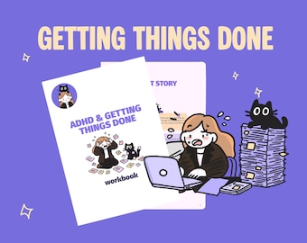 Getting Things Done Workbook | ADHD | Journal | Worksheet | Self-help | Printable | Self-love | Self-care | Digital
