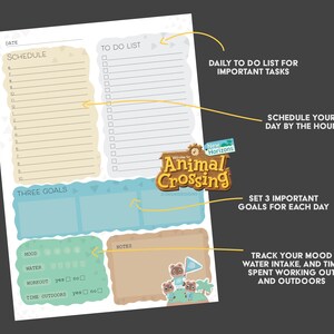 Daily Planner: Animal Crossing New Horizons | Digital, Printable A4 ...