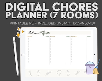 Cleaning Schedule | Chore Schedule Checklist | Chore Planner | Home Management | Instant Download (Digital & Printable)