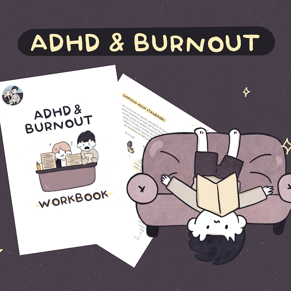 Werkboek ADHD & Burn-out | ADHD | Journaal | Werkblad | Zelfhulp | Afdrukbaar | Zelfliefde | Zelfzorg | Digitaal