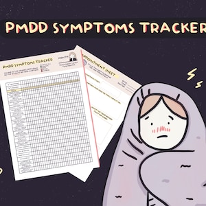 PMDD Symptoms Tracker | ADHD | PMDD Awareness | Monthly Symptom Tracker | Period Tracker | Mental Health Worksheet