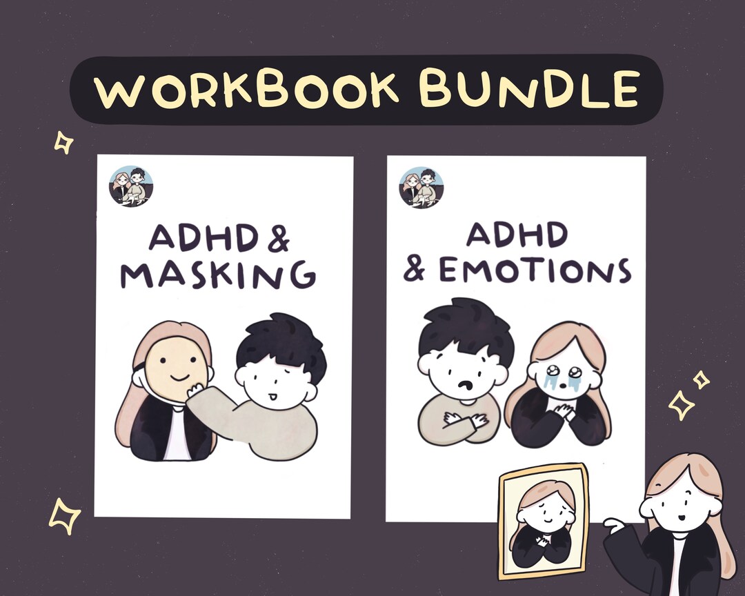 ADHD Masking ADHD & Emotions Journal Worksheet Etsy