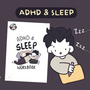ADHD & Sleep Workbook | ADHD | Journal | Worksheet | Self-help | Printable | Self-love | Self-care | Digital