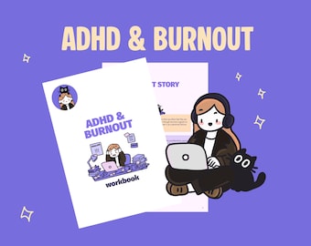 ADHD & Burnout Workbook | ADHD | Journal | Worksheet | Self-help | Printable | Digital