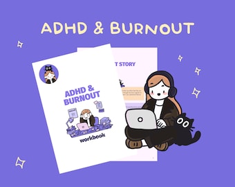 ADHD & Burnout Workbook | ADHD | Journal | Worksheet | Self-help | Printable | Digital