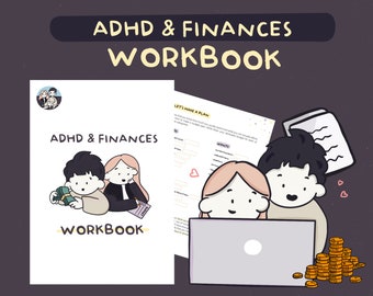 Apostila de TDAH e Finanças | Download Digital | Diário | Planilha | Autoajuda | Imprimível | Autoconsciência | Autocuidados