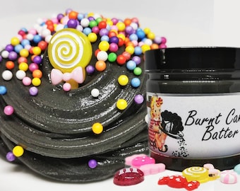 Burnt cake batter, scented with lots of add ins, UK slimeshop, UK seller.