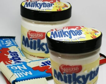 Milky Bar slime, chocolates themed slime, UK seller, slimeshop UK, Slime for chocolate lovers