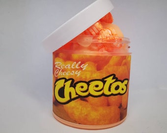 Really chessy Cheetos, glossy slime, UK seller, slimeshop Uk, Non edible slime, Free shipping