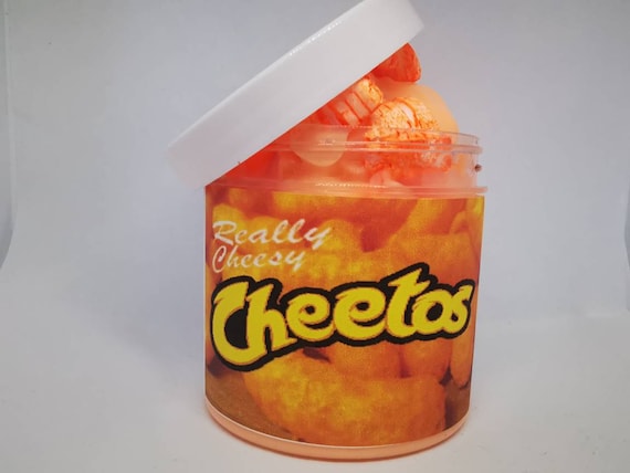Really chessy Cheetos, glossy slime, UK seller, slimeshop Uk, Non edible slime, Free shipping