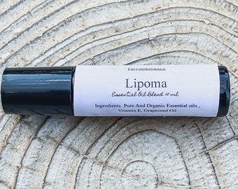 Lipoma Essential Oil Roller Bottle Blend 10ml , Essential Oils, Organic , Bath And Body