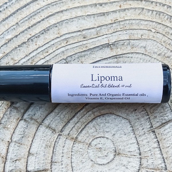 Lipoma Essential Oil Roller Bottle Blend 10ml , Essential Oils, Organic , Bath And Body