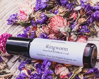 Ringworm Essential Oil Rollerball Blend 10ml, Organic, Essential Oils, Self Gift