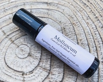 Molluscum Essential Oil Rollerball Blend 10ml, Essential Oils, Organic, Gifts