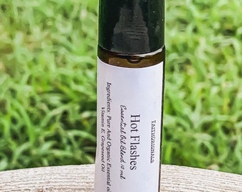 Hot Flashes Essential Oil Roll On Blend 10ml, Essential Oils, Organic, Bath And Body, Self Gift