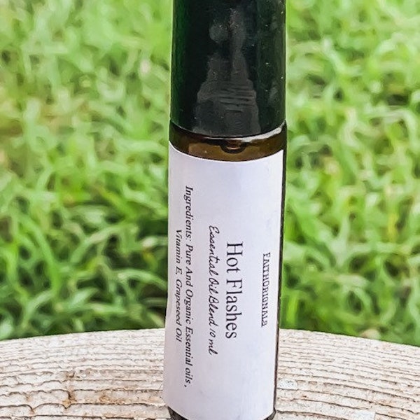 Hot Flashes Essential Oil Roll On Blend 10ml, Essential Oils, Organic, Bath And Body, Self Gift