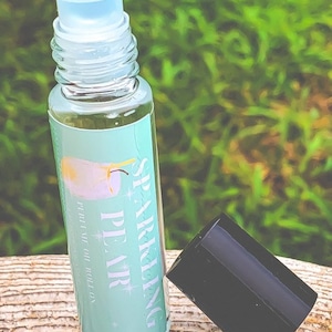 Sparkling Pear Perfume Oil, Fragrance Oil Roll On, Natural Perfume, Organic, Bath And Body, Self Care, Party Favors