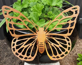 Butterfly #1 - Australian Made Rusted Metal Garden Art