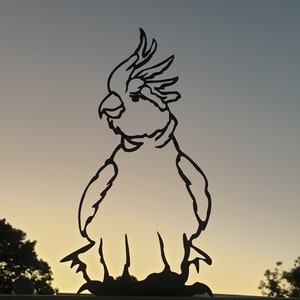 Cockatoo Post Topper - Australian Made Rusted Metal Garden Art