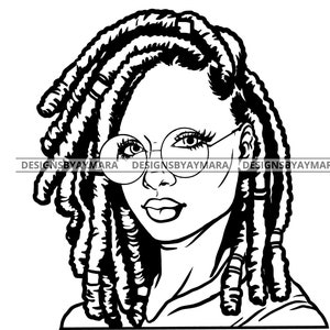 Melanin Woman in Bw Wearing Glasses Black Queen Sister With - Etsy