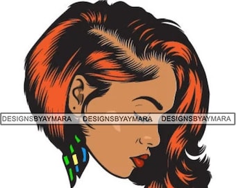 Beautiful Lady Melanin Attractive Confident Smart Success Strong Female Sensual Elegance SVG JPG PNG Vector Clipart Cricut Cutting File