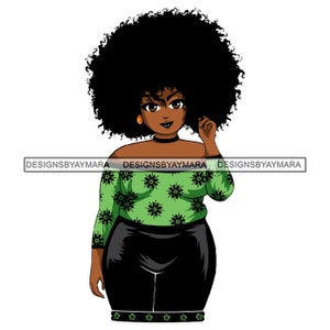 Black Girl Afro Hair African Woman Lady Confident Cute Face Goddess Glamour Fashion Vector SVG JPG PNG Vector Design Clipart Cricut Cutting