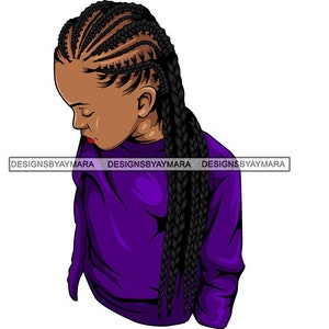 Melanin Woman Head Beauty Salon Fulani Cornrows Braids Hairstyle Design Box Braids Crochet Braids SVG PNG JPG Cricut Print Cutting Designs