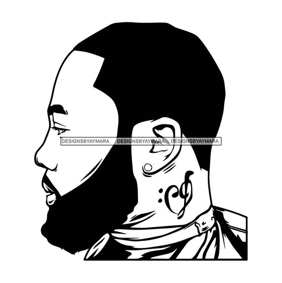 Black Man African American Beard Adult Tattoo Logo Male - Etsy Black Man African American Beard Adult Tattoo Logo Male - Etsy