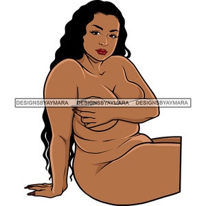 Confidence Plus Size Woman Naked Body  Big Beautiful Woman Body Rolls Overweight Chubby Fat Voluptous SVG PNG JPG Cricut Print Cut Design