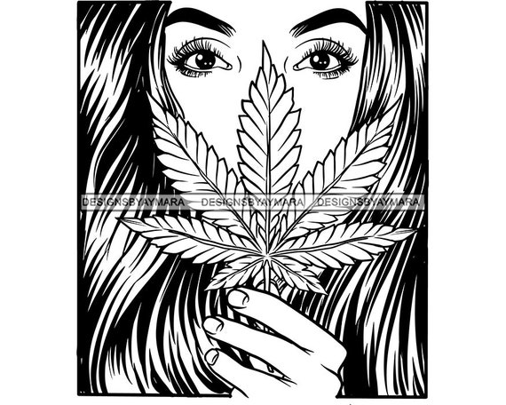 Download Pretty Girl Woman Hair Smoking Logo Cigarette Leaf Paper Cigar Etsy