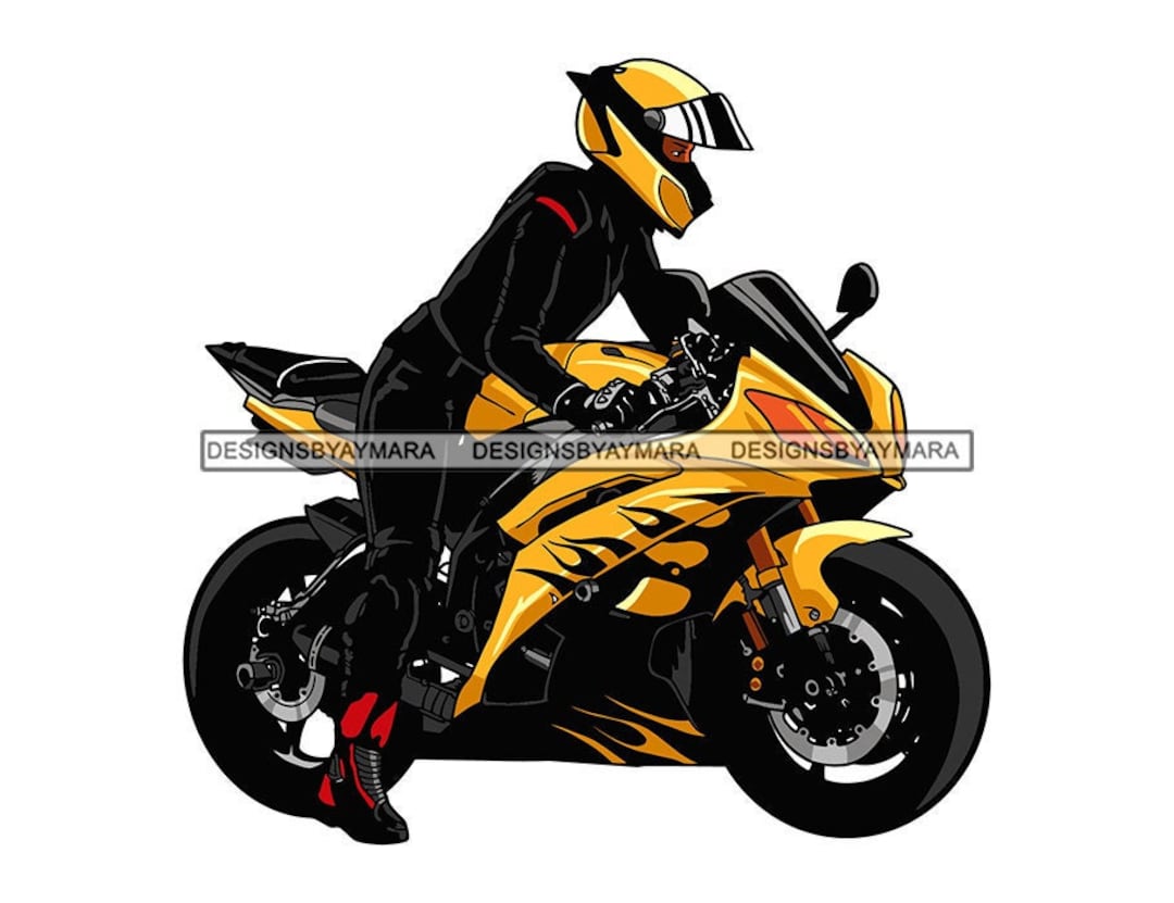 Bike Life Biker Man Helmet Gear Speed Motorcycle Danger Sports Ride