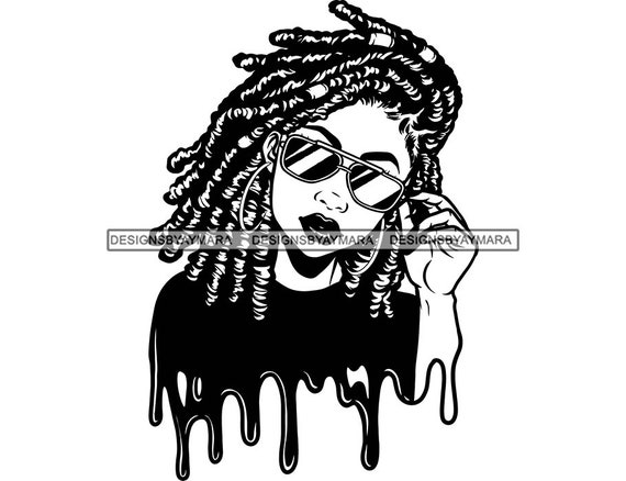 Womens Thick Locs Melanin Drippin Black Girl T-Shirt Womens Thick Locs Melanin Drippin Black Girl T-Shirt