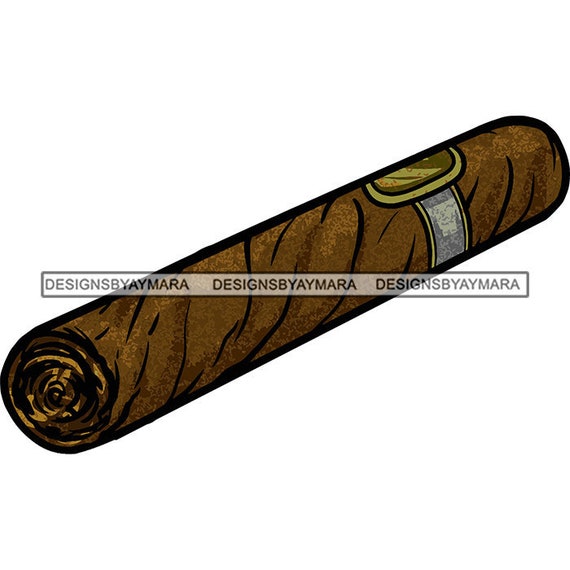 cigarette fat Fat Rolling Cigar Cigarette Smoking Smoke Puff Fat Rolled Cigar in Color  SVG JPG PNG Vector Designs Clipart Cricut Silhouette Cutting