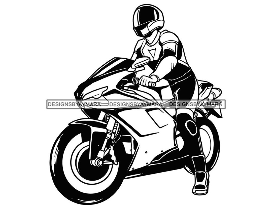 Ilustración Aislada Niñas Montando Moto Motocicleta Con Máscara Facial  Casco Vector de stock #189076320 de ©robzs, image size:1080x831