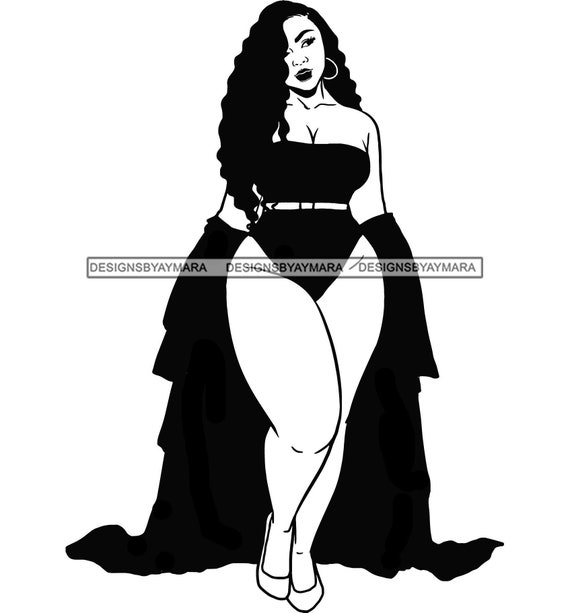 Beautiful Curvy Girl Illustration PNG Graphic by MashMashStickers ·  Creative Fabrica