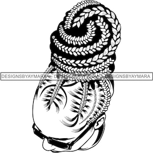 Woman Braids Goddess Hair Pretty Clever Fierce Alluring Amazing Brave Confident Magnificent SVG JPG PNG Vector Clipart Cricut Cutting Fileg