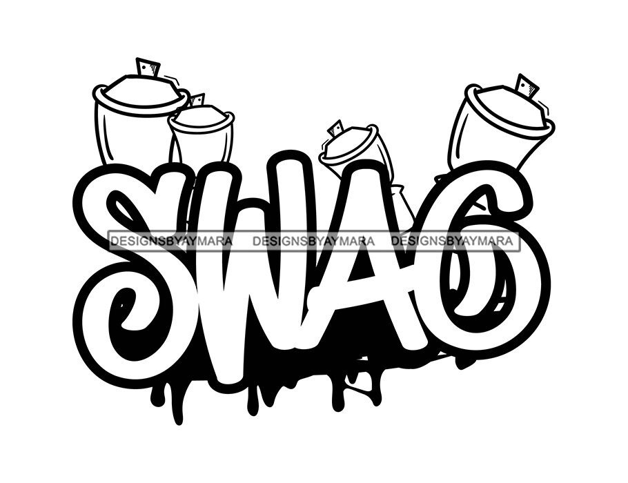 Swag Cans of Paint Graffiti Brick Wall Paint Spray Cans Dripping Splash in  Bw SVG JPG PNG Vector Designs Clipart Cricut Silhouette Cutting - Etsy  Sweden