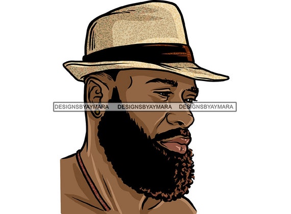 Handsome Man Face Bearded Cool Nice Hat Smart Adult Portrait