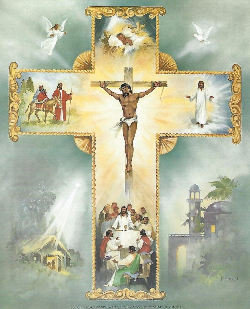 Das Lebendige Kreuz Das Leben Jesu 8 X 10 Zoll Etsy